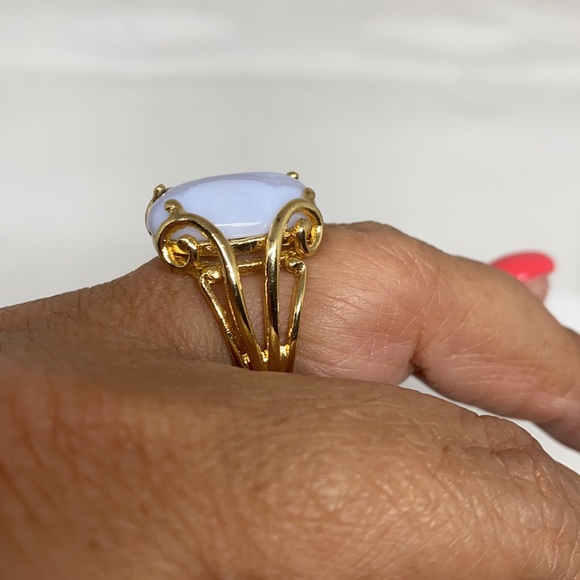 Sterling lace agate ring - Picture 7 of 11